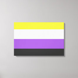 Enby (Non-binary Pride) vlag Canvas Afdruk