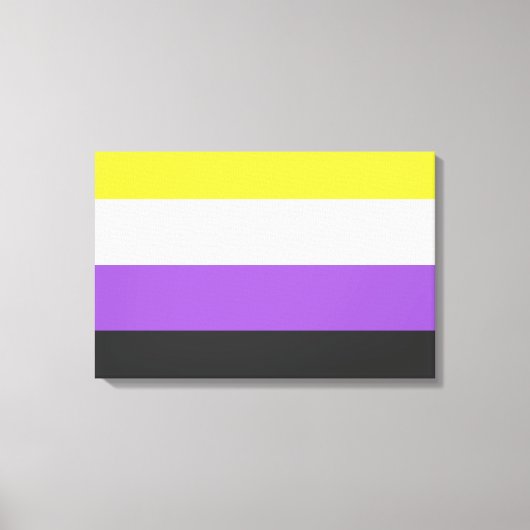 Enby (Non-binary Pride) vlag Canvas Afdruk (Voorkant)