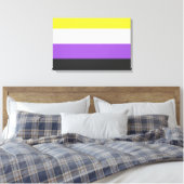 Enby (Non-binary Pride) vlag Canvas Afdruk (Insitu (Slaapkamer))