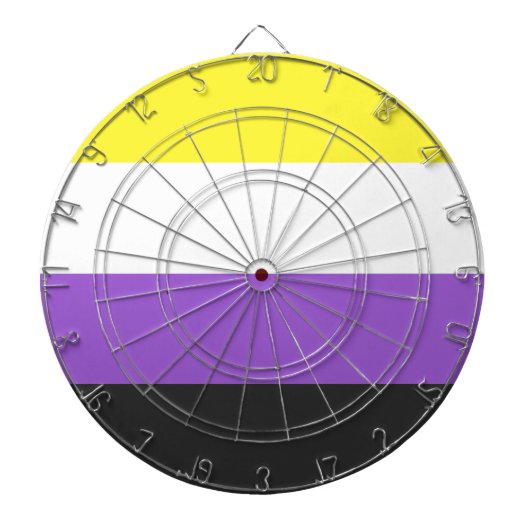 Enby (Non-binary Pride) vlag Dartbord (Voorkant)