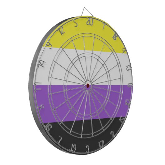 Enby (Non-binary Pride) vlag Dartbord (Voorkant Links)