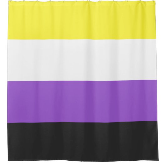 Enby (Non-binary Pride) vlag Douchegordijn (Voorkant)
