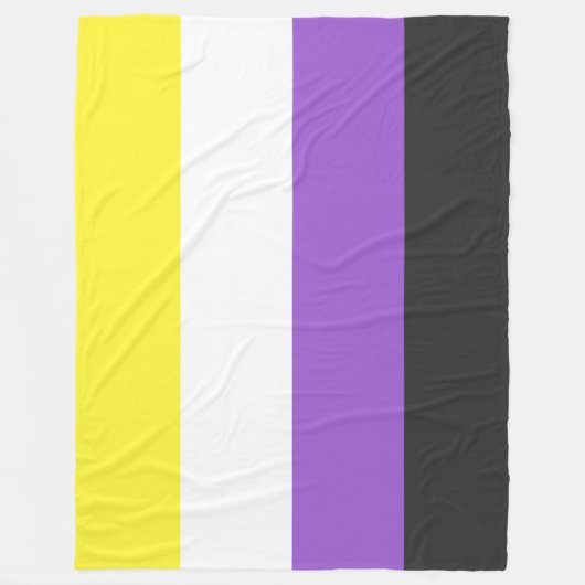 Enby (Non-binary Pride) vlag Fleece Deken (Voorkant)