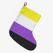 Enby (Non-binary Pride) vlag Grote Kerstsok (Voorkant (Hangend))