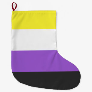 Enby (Non-binary Pride) vlag Grote Kerstsok
