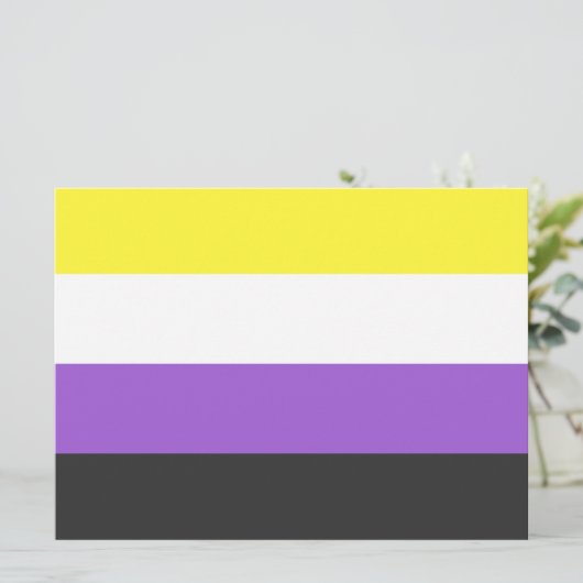 Enby (Non-binary Pride) vlag Kaart (Staand voorkant)