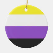 Enby (Non-binary Pride) vlag Keramisch Ornament (Voorkant)