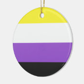 Enby (Non-binary Pride) vlag Keramisch Ornament (Links)