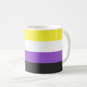 Enby (Non-binary Pride) vlag Koffiemok (Voorkant rechts)