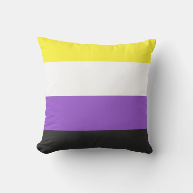 Enby (Non-binary Pride) vlag Kussen (Voorkant)