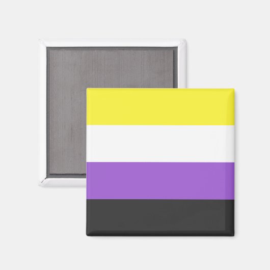 Enby (Non-binary Pride) vlag Magneet (Voorkant / Achterkant)