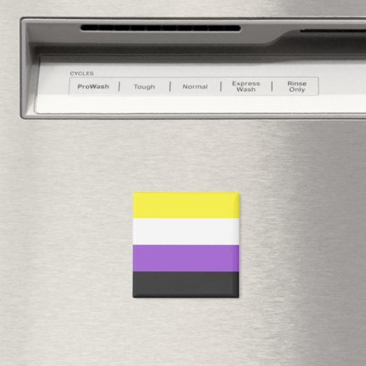 Enby (Non-binary Pride) vlag Magneet (Insitu (Vaatwasser))
