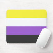 Enby (Non-binary Pride) vlag Muismat (Met muis)