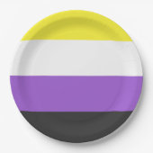Enby (Non-binary Pride) vlag Papieren Bordje (Voorkant)