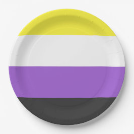 Enby (Non-binary Pride) vlag Papieren Bordje