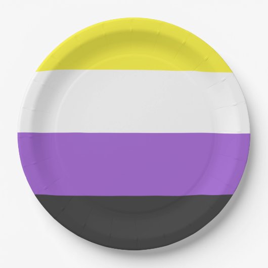 Enby (Non-binary Pride) vlag Papieren Bordje (Voorkant)