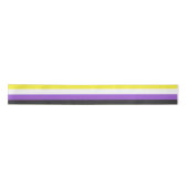 Enby (Non-binary Pride) vlag Satijnen Lint (Voorkant)