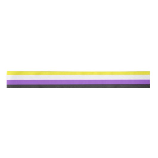 Enby (Non-binary Pride) vlag Satijnen Lint (Voorkant)