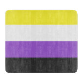 Enby (Non-binary Pride) vlag Snijplank (Voorkant)