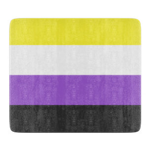 Enby (Non-binary Pride) vlag Snijplank