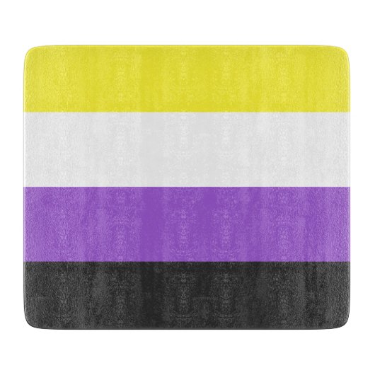 Enby (Non-binary Pride) vlag Snijplank (Voorkant)