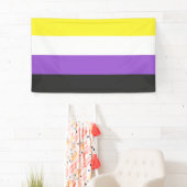 Enby (Non-binary Pride) vlag Spandoek (Insitu)