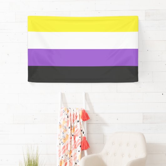 Enby (Non-binary Pride) vlag Spandoek (Insitu)
