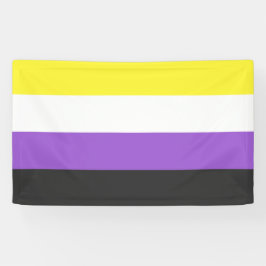 Enby (Non-binary Pride) vlag Spandoek