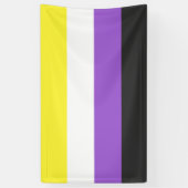 Enby (Non-binary Pride) vlag Spandoek (Verticaal)
