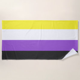 Enby (Non-binary Pride) vlag Strandlaken