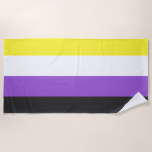 Enby (Non-binary Pride) vlag Strandlaken