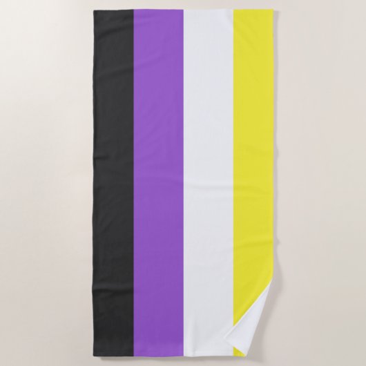 Enby (Non-binary Pride) vlag Strandlaken (Voorkant)