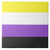 Enby (Non-binary Pride) vlag Tegeltje (Voorkant)