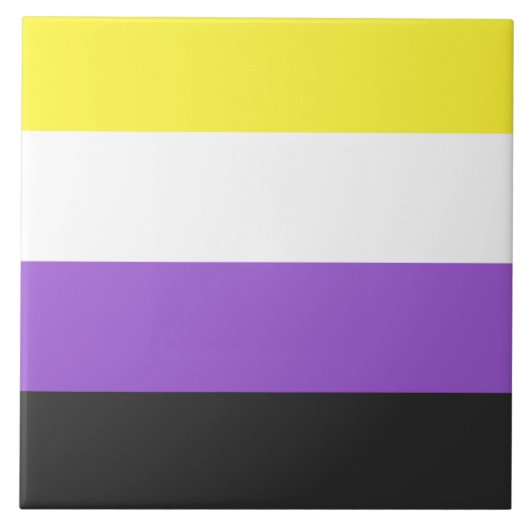 Enby (Non-binary Pride) vlag Tegeltje (Voorkant)