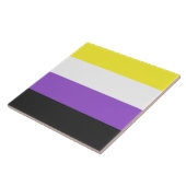 Enby (Non-binary Pride) vlag Tegeltje (Zijkant)