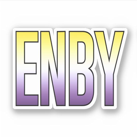 ENBY Nonbinary Sticker (Voorkant)