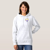 Enby Pride Heart Hoodie (Voorkant volledig)