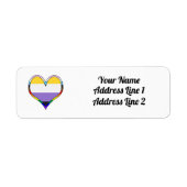 Enby Pride Heart Label (Voorkant)