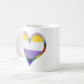 Enby Pride Heart Mok (Voorkant links)