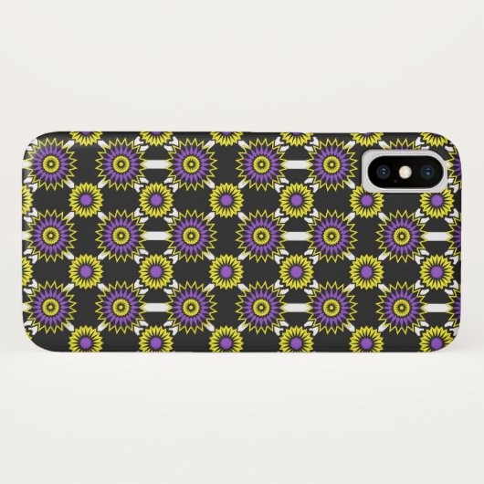 Enby-pride kleuren / zwart spiegelpatroon C Case-Mate iPhone Case (Achterkant (horizontaal))