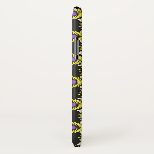 Enby-pride kleuren / zwart spiegelpatroon C Case-Mate iPhone Case (Achterkant / rechts)