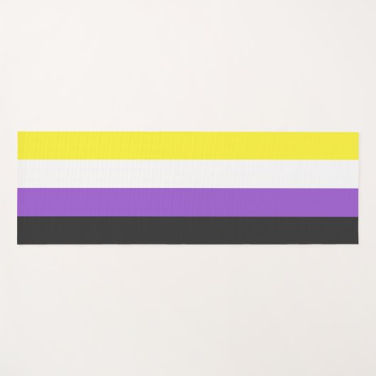 Enby Pride (Nonbinary vlag) Yogamat (Voorkant (horizontaal))