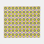 Enby trots kleuren / gele spiegelbloem fleece deken (Voorkant (Horizontaal))