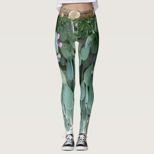 Encactus green leggings (Voorkant)