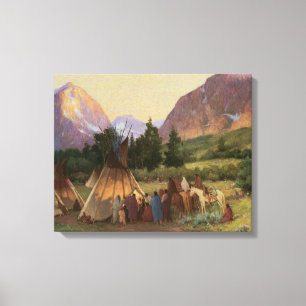 Encampment Montana 1902 Wrapped Canvas Afdruk