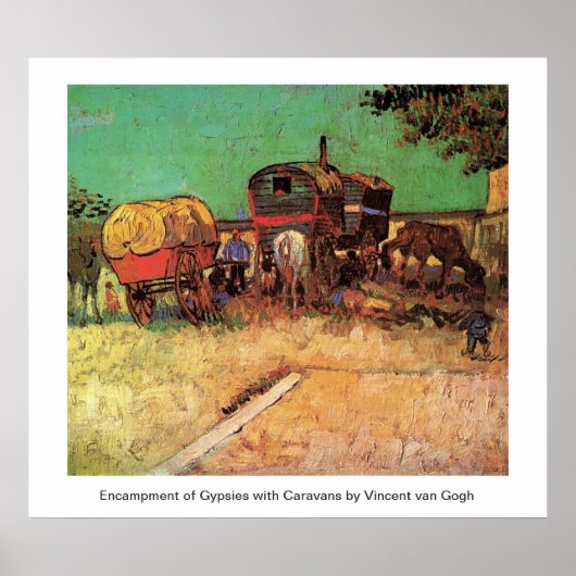 Encampment of Gypsies with Caravans Poster (Voorkant)