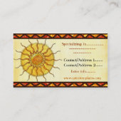 Encantador De Serpientes AZTEC TRADING POST TATTOO Visitekaartje (Achterkant)