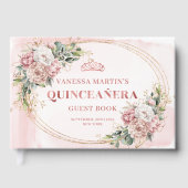 Encantador Libro de Firmas Quinceañera Rosa Polvo  Gastenboek (Voorkant)
