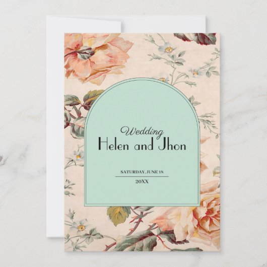 Encanto Floral Vintage Kaart (Voorkant)