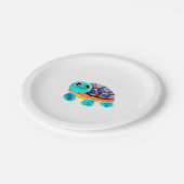 Encaustic schilderij schildpad Kopie Papieren Bordje (Gekanteld)